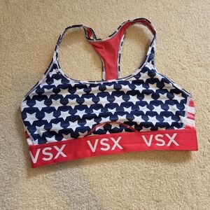 Victoria's Secret Navy and Red Star Sports Bra